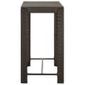 Miniatyrbillede 4 af 7: The Living Store barbord til haven 100x60,5x110,5 cm polyrattan brun -  Haveborde