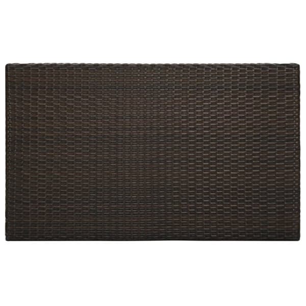 The Living Store barbord til haven 100x60,5x110,5 cm polyrattan brun - Haveborde