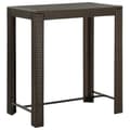 Miniatyrbillede 2 af 7: The Living Store barbord til haven 100x60,5x110,5 cm polyrattan brun -  Haveborde