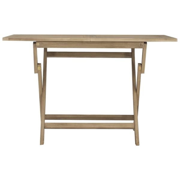 The Living Store Kokoontaittuva puutarhapöytä harmaa 120x70x75 cm täysi tiikki -  Ulkopöydät