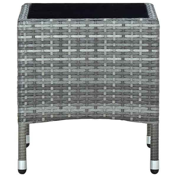 The Living Store havebord 40x40x45 cm polyrattan grå -  Haveborde
