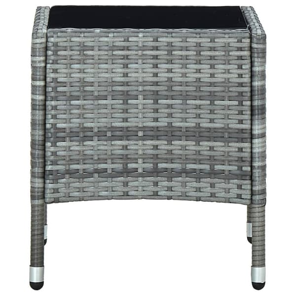 The Living Store havebord 40x40x45 cm polyrattan grå -  Haveborde