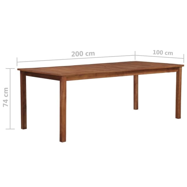 The Living Store havebord 200x100x74 cm massivt akacietræ - Haveborde