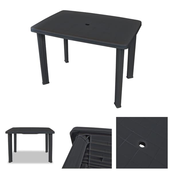 The Living Store havebord 101 x 68 x 72 cm plastik antracitgrå - Haveborde
