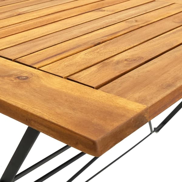The Living Store foldbart havebord 120x70x74 cm massivt akacietræ - Haveborde