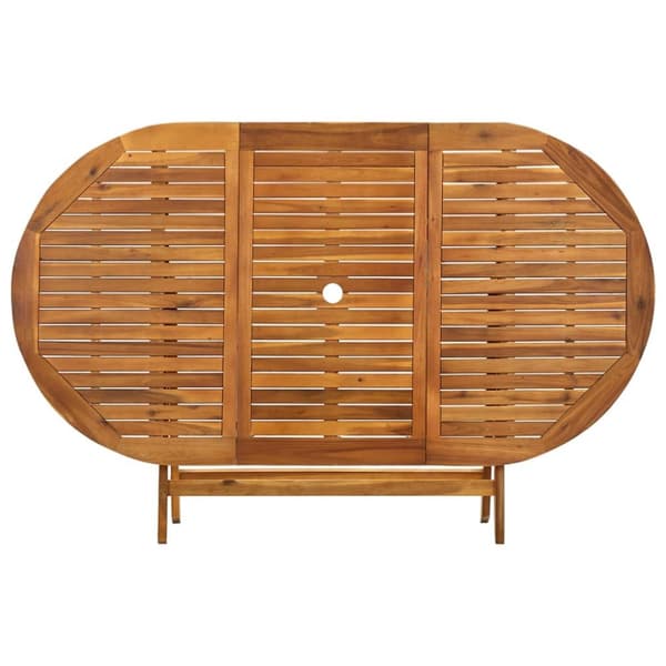The Living Store Kokoontaittuva puutarhapöytä 160x85x75 cm täysi akaasiapuu -  Ulkopöydät