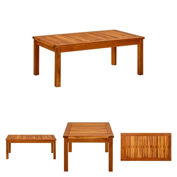 The Living Store sofabord til haven 90x50x36 cm massivt akacietræ - Haveborde
