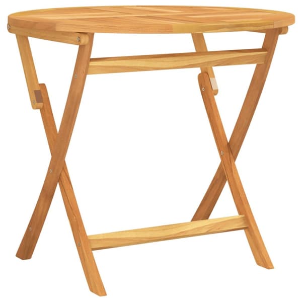 The Living Store Hopfällbart trädgårdsbord 85x76 cm massiv teak - Utebord