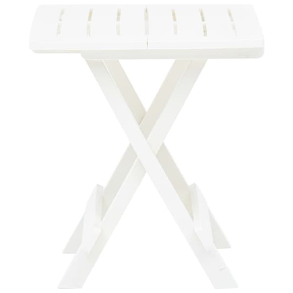 The Living Store foldbart havebord 45x43x50 cm plastik hvid -  Haveborde