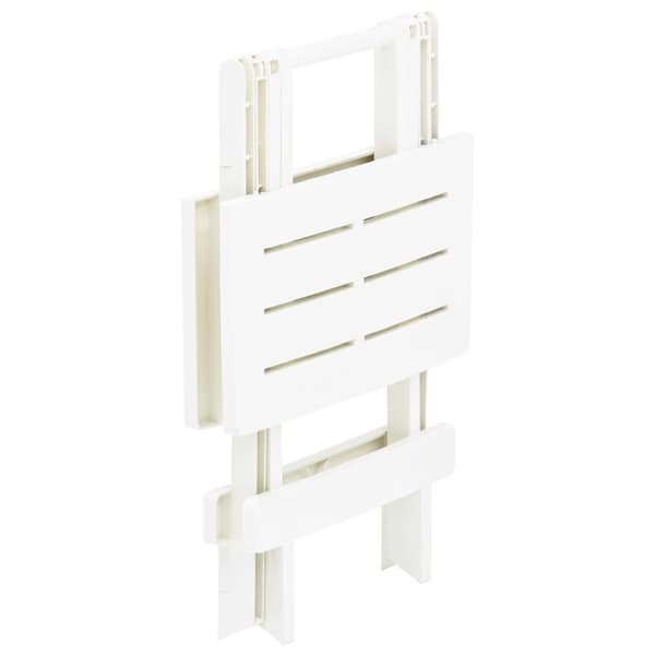 The Living Store foldbart havebord 45x43x50 cm plastik hvid - Haveborde