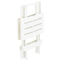 Miniatyrbillede 5 af 8: The Living Store foldbart havebord 45x43x50 cm plastik hvid -  Haveborde
