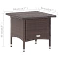 Miniatyrbillede 6 af 6: The Living Store tebord 50 x 50 x 47 cm polyrattan brun -  Haveborde