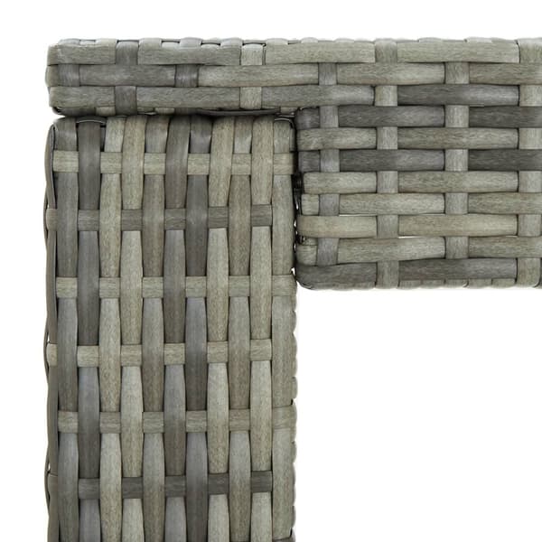The Living Store Puutarhan baaripöytä harmaa 60,5x60,5x110,5 cm polyrottinki -  Ulkopöydät