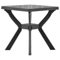 Miniatyrbillede 4 af 7: The Living Store bistrobord 70x70x72 cm plast antracitgrå -  Haveborde
