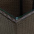 Miniatyrbillede 5 af 6: The Living Store tebord 41,5x41,5x44 cm polyrattan og hærdet glas brun -  Haveborde