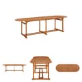 Miniatyrbillede 1 af 7: The Living Store havebord 280x90x75 cm massivt akacietræ -  Haveborde