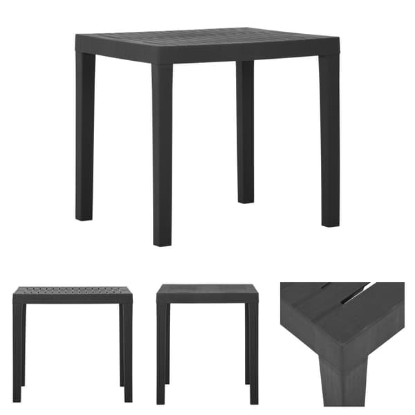 The Living Store havebord 79x65x72 cm plastik grå -  Haveborde