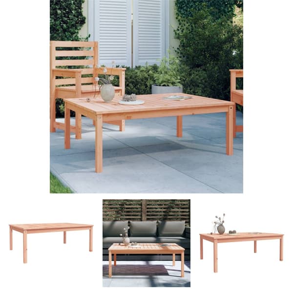 The Living Store havebord 121x82,5x45 cm massivt douglasgran - Haveborde