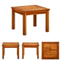 Miniatyrbillede 1 af 8: The Living Store sofabord til haven 45x45x36 cm massivt akacietræ -  Haveborde