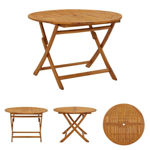 The Living Store foldbart havebord 110 cm massivt akacietræ - Haveborde
