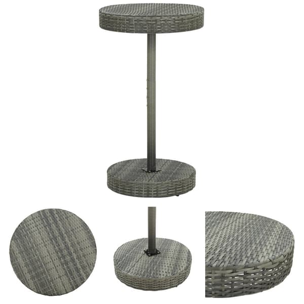 The Living Store havebord 60,5x106 cm polyrattan grå - Haveborde