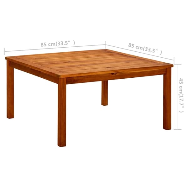 The Living Store sofabord til haven 85x85x45 cm massivt akacietræ -  Haveborde