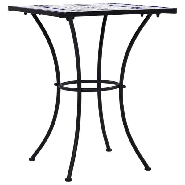 The Living Store Mosaiikkibistropöytä sininen ja valkoinen 60 cm keramiikka -  Ulkopöydät