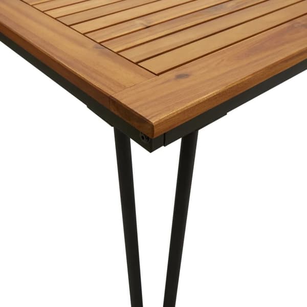 The Living Store Trädgårdsbord med hårnålsben 180x90x75 cm massivt akaciaträ -  Utebord