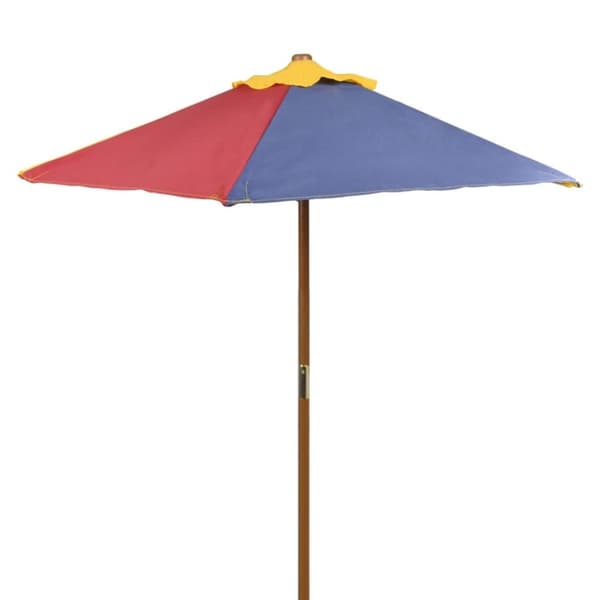 The Living Store bord- og bænkesæt til børn med parasol træ flerfarvet -  Haveborde