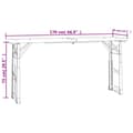 Miniatyrbillede 7 af 7: The Living Store foldbart barbord 170x50x75/105 cm massivt grantræ -  Haveborde