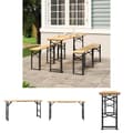 Miniatyrbillede 1 af 7: The Living Store foldbart barbord 170x50x75/105 cm massivt grantræ -  Haveborde