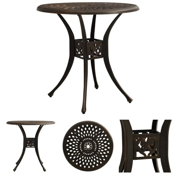 The Living Store havebord 78x78x72 cm støbt aluminium bronzefarvet - Haveborde
