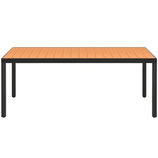 The Living Store havebord WPC aluminium 185 x 90 x 74 cm brun - Haveborde
