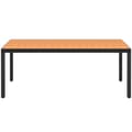 Miniatyrbillede 3 af 4: The Living Store havebord WPC aluminium 185 x 90 x 74 cm brun -  Haveborde