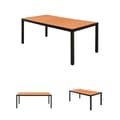 Miniatyrbillede 1 af 4: The Living Store havebord WPC aluminium 185 x 90 x 74 cm brun -  Haveborde