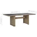 Pikkukuva 7 / 7: The Living Store Puutarhan ruokapöytä ruskea 200x100x74 cm lasi ja polyrottinki -  Ulkopöydät