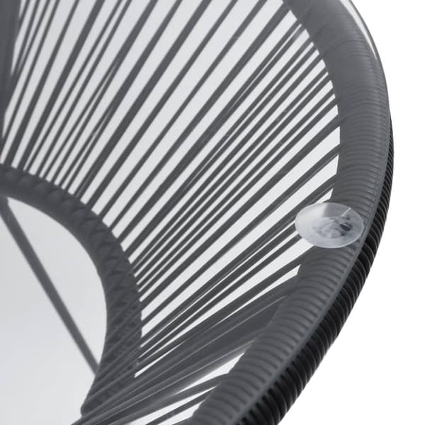 The Living Store havebord Ø70x74 cm rattan og glas sort - Haveborde