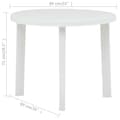 Miniatyrbillede 6 af 6: The Living Store havebord 89 cm plastik hvid -  Haveborde