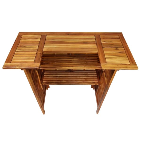 The Living Store Barbord 110x50x105 cm massivt akaciaträ - Utebord