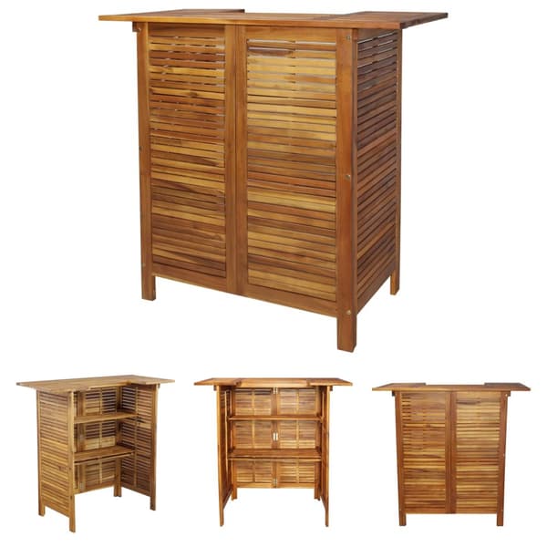 The Living Store Barbord 110x50x105 cm massivt akaciaträ - Utebord