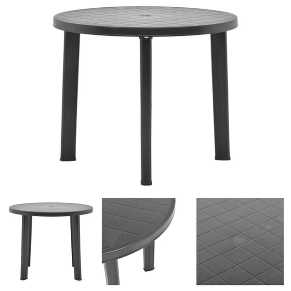 The Living Store havebord 89 cm plastik antracitgrå - Haveborde