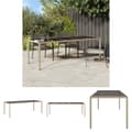 Miniatyrbillede 1 af 7: The Living Store havebord 250x100x75 cm hærdet glas og polyrattan beige -  Haveborde