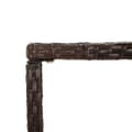 Miniatyrbillede 6 af 7: The Living Store barbord med glasplade 180x70x110 cm polyrattan brun -  Haveborde