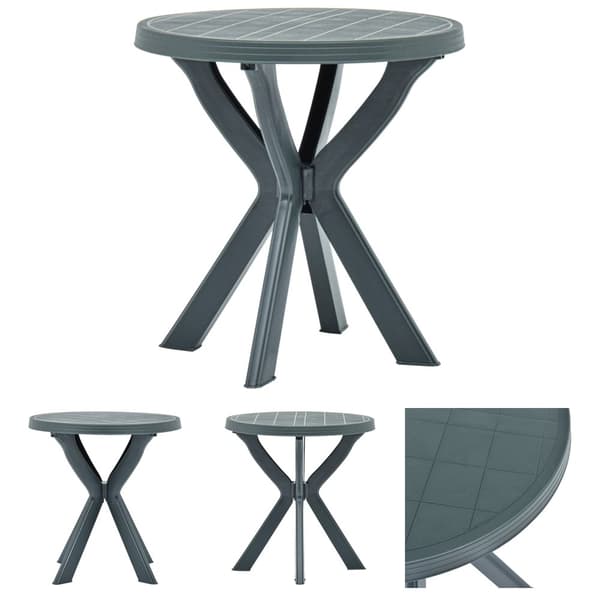 The Living Store bistrobord Ø70 cm plastik grøn -  Haveborde