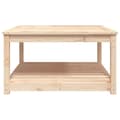 Miniatyrbillede 7 af 9: The Living Store havebord 82,5x82,5x45 cm massivt fyrretræ -  Haveborde