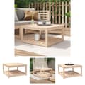Miniatyrbillede 1 af 9: The Living Store havebord 82,5x82,5x45 cm massivt fyrretræ -  Haveborde