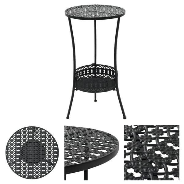 The Living Store bistrobord 40 x 70 cm metal sort -  Haveborde
