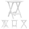 Miniatyrbillede 1 af 8: The Living Store foldbart havebord 45,5 x 38,5 x 50 cm hvid -  Haveborde