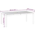 Miniatyrbillede 8 af 8: The Living Store havebord 200x100x74 cm massivt akacietræ -  Haveborde
