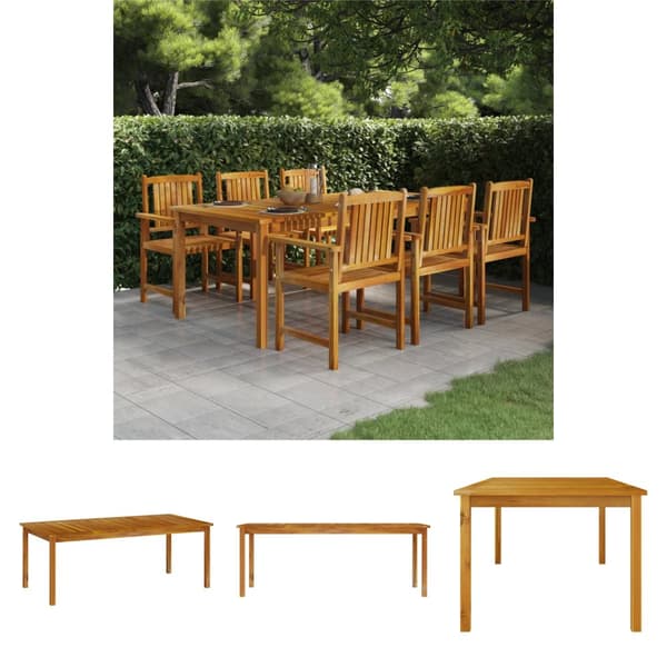 The Living Store havebord 200x100x74 cm massivt akacietræ -  Haveborde